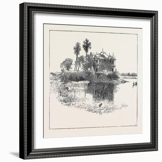 Sketches of Ancient Buildings at Dacca, Bengal: Ruins of the Sath Musjid or Seven-Domed Temple-null-Framed Giclee Print