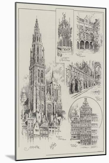 Sketches of Antwerp-null-Mounted Giclee Print