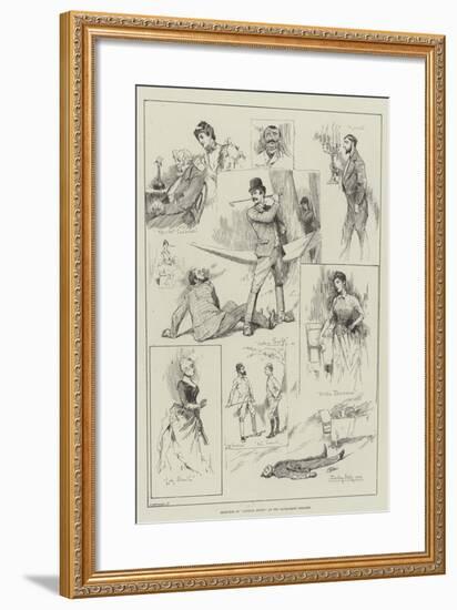 Sketches of Captain Swift at the Haymarket Theatre-David Hardy-Framed Giclee Print