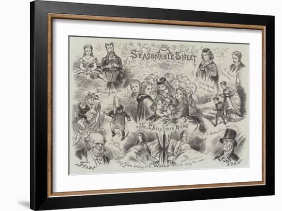 Sketches of Christmas-null-Framed Giclee Print