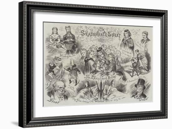 Sketches of Christmas-null-Framed Giclee Print