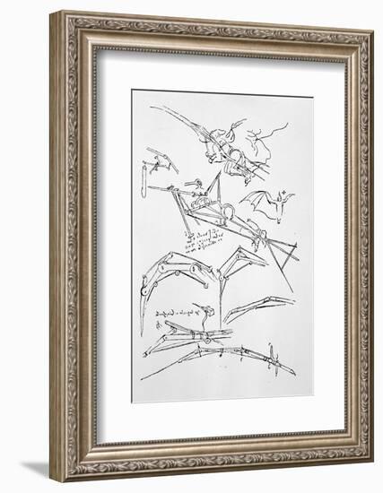 Sketches of Flying Machines-Leonardo da Vinci-Framed Photographic Print