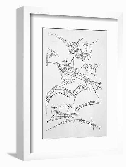 Sketches of Flying Machines-Leonardo da Vinci-Framed Photographic Print