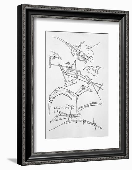 Sketches of Flying Machines-Leonardo da Vinci-Framed Photographic Print