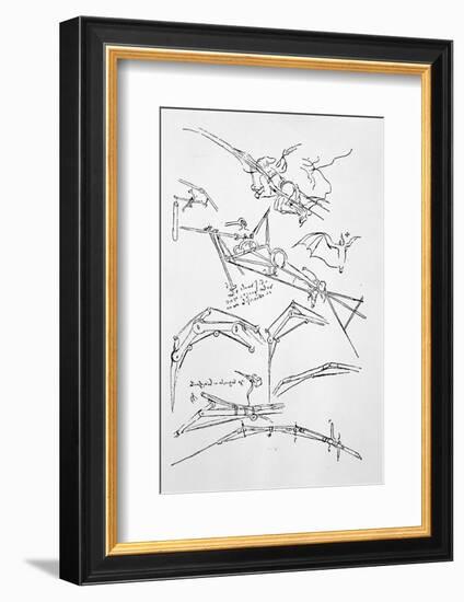 Sketches of Flying Machines-Leonardo da Vinci-Framed Photographic Print