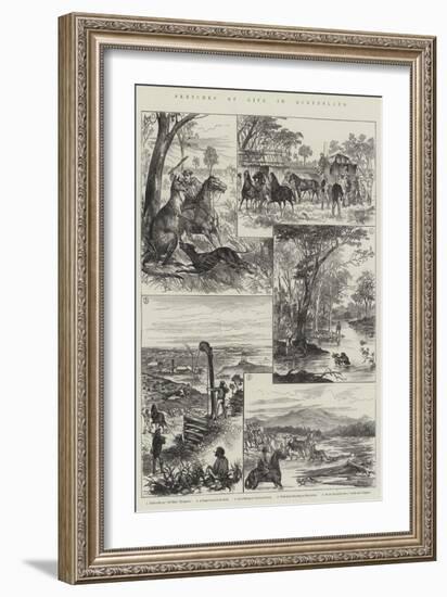 Sketches of Life in Queensland-null-Framed Giclee Print