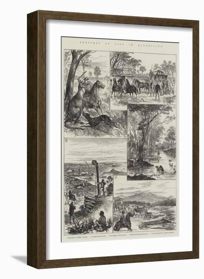 Sketches of Life in Queensland-null-Framed Giclee Print