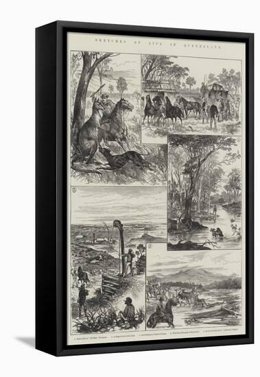 Sketches of Life in Queensland-null-Framed Premier Image Canvas