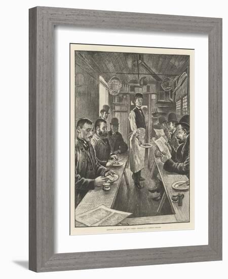 Sketches of London Cabs and Cabmen, Interior of a Cabmen's Shelter-William Douglas Almond-Framed Giclee Print