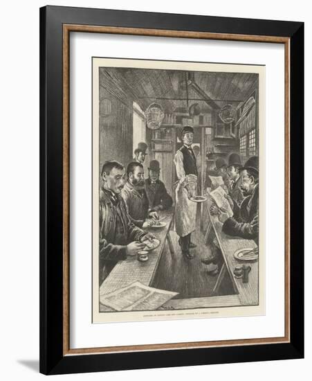 Sketches of London Cabs and Cabmen, Interior of a Cabmen's Shelter-William Douglas Almond-Framed Giclee Print