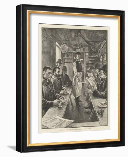 Sketches of London Cabs and Cabmen, Interior of a Cabmen's Shelter-William Douglas Almond-Framed Giclee Print