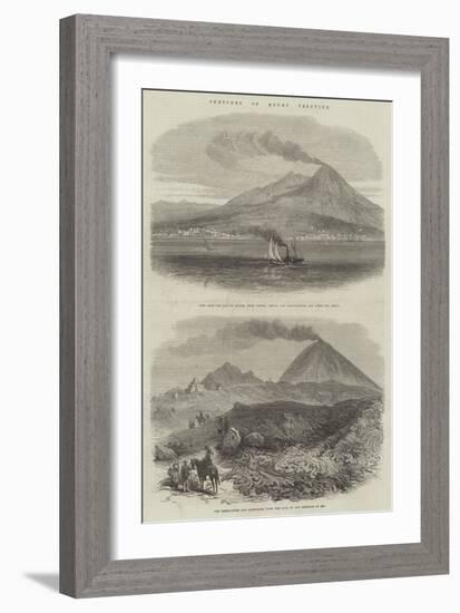 Sketches of Mount Vesuvius-null-Framed Giclee Print