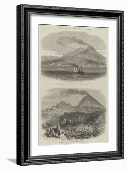 Sketches of Mount Vesuvius-null-Framed Giclee Print