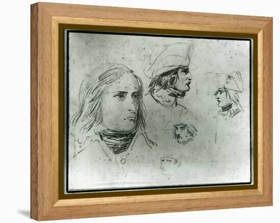 Sketches of Napoleon Bonaparte, 1797-Jacques-Louis David-Framed Premier Image Canvas