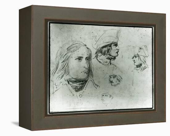 Sketches of Napoleon Bonaparte, 1797-Jacques-Louis David-Framed Premier Image Canvas