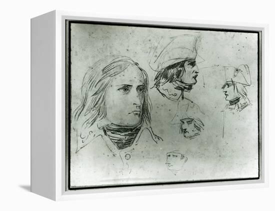 Sketches of Napoleon Bonaparte, 1797-Jacques-Louis David-Framed Premier Image Canvas