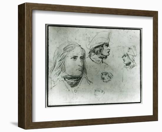 Sketches of Napoleon Bonaparte, 1797-Jacques-Louis David-Framed Giclee Print