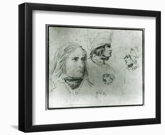 Sketches of Napoleon Bonaparte, 1797-Jacques-Louis David-Framed Giclee Print