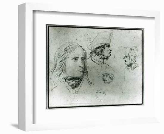 Sketches of Napoleon Bonaparte, 1797-Jacques-Louis David-Framed Giclee Print