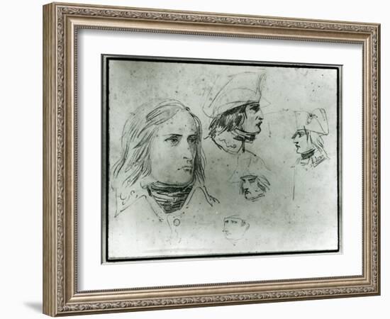 Sketches of Napoleon Bonaparte, 1797-Jacques-Louis David-Framed Giclee Print