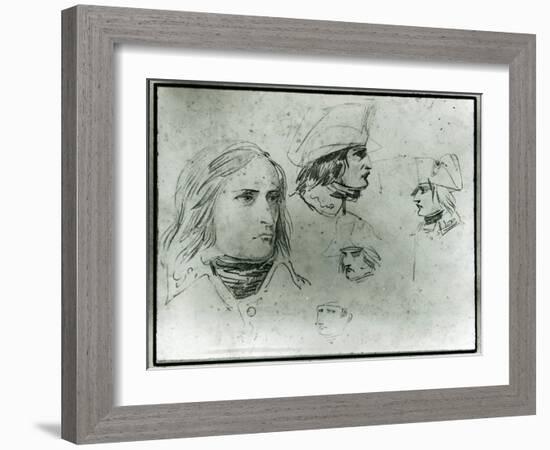 Sketches of Napoleon Bonaparte, 1797-Jacques-Louis David-Framed Giclee Print