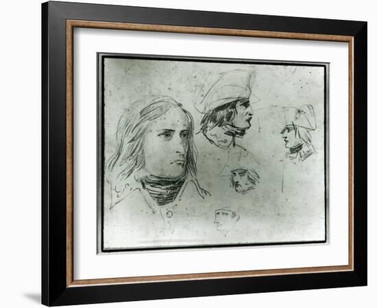 Sketches of Napoleon Bonaparte, 1797-Jacques-Louis David-Framed Giclee Print