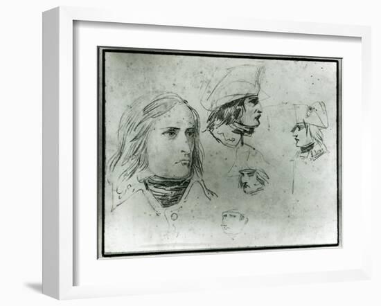 Sketches of Napoleon Bonaparte, 1797-Jacques-Louis David-Framed Giclee Print