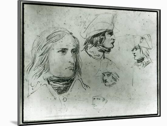 Sketches of Napoleon Bonaparte, 1797-Jacques-Louis David-Mounted Giclee Print