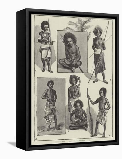 Sketches of Native Life in the South Pacific Islands-null-Framed Premier Image Canvas
