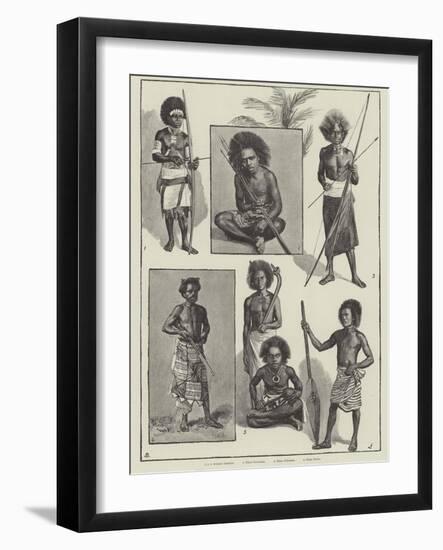 Sketches of Native Life in the South Pacific Islands-null-Framed Giclee Print