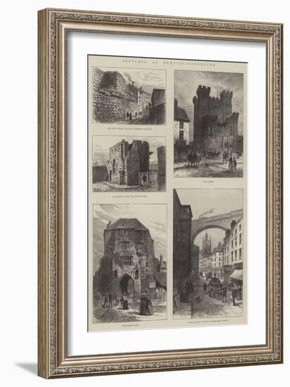 Sketches of Newcastle-Upon-Tyne-Alfred Robert Quinton-Framed Giclee Print