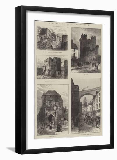 Sketches of Newcastle-Upon-Tyne-Alfred Robert Quinton-Framed Giclee Print