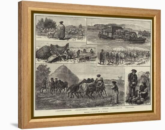 Sketches of Peasant Life in Hungary-null-Framed Premier Image Canvas