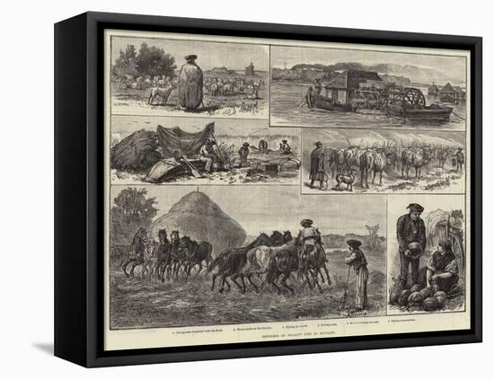 Sketches of Peasant Life in Hungary-null-Framed Premier Image Canvas