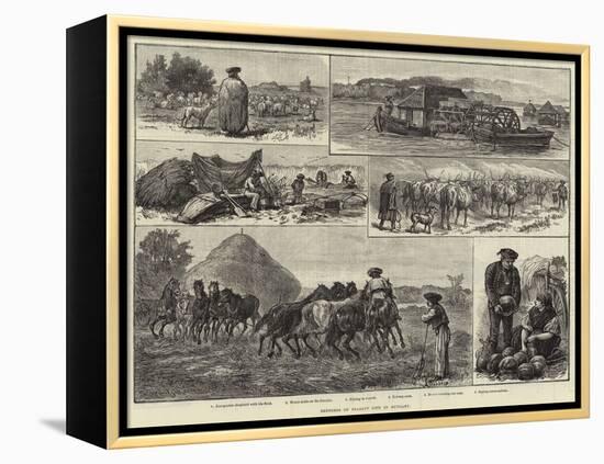 Sketches of Peasant Life in Hungary-null-Framed Premier Image Canvas