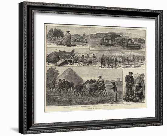 Sketches of Peasant Life in Hungary-null-Framed Giclee Print