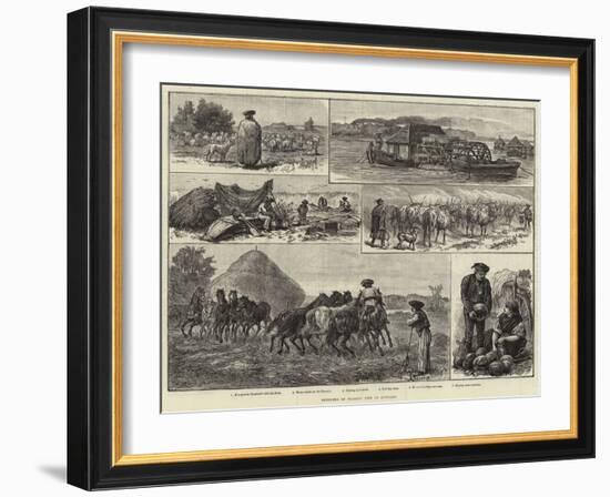 Sketches of Peasant Life in Hungary-null-Framed Giclee Print