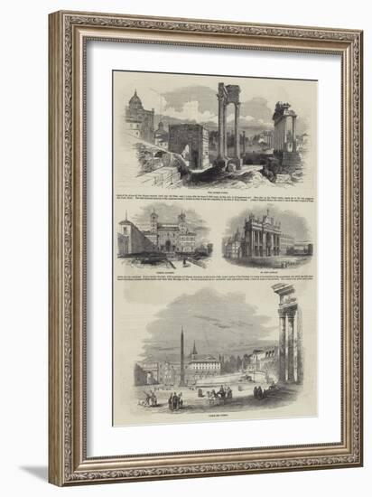 Sketches of Rome-null-Framed Giclee Print