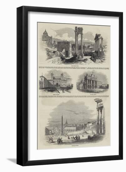 Sketches of Rome-null-Framed Giclee Print