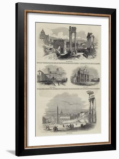 Sketches of Rome-null-Framed Giclee Print