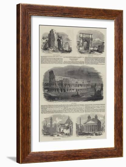 Sketches of Rome-null-Framed Giclee Print