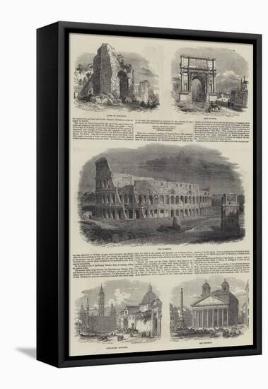 Sketches of Rome-null-Framed Premier Image Canvas