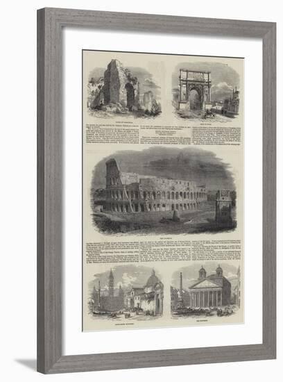 Sketches of Rome-null-Framed Giclee Print