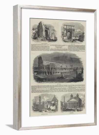 Sketches of Rome-null-Framed Giclee Print