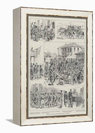 Sketches of the Bulgarian Elections-Johann Nepomuk Schonberg-Framed Premier Image Canvas