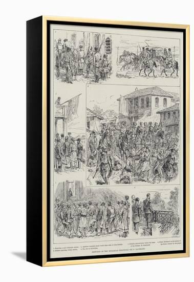 Sketches of the Bulgarian Elections-Johann Nepomuk Schonberg-Framed Premier Image Canvas