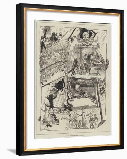 Sketches of the Christmas Pantomimes-George Cruikshank-Framed Giclee Print