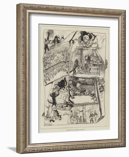 Sketches of the Christmas Pantomimes-George Cruikshank-Framed Giclee Print