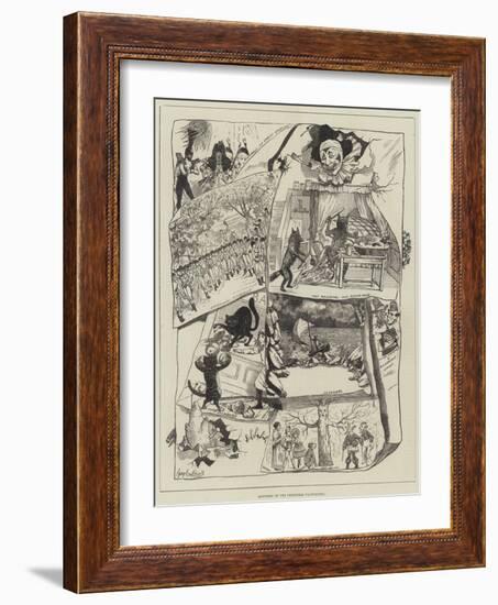 Sketches of the Christmas Pantomimes-George Cruikshank-Framed Giclee Print