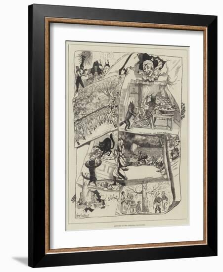 Sketches of the Christmas Pantomimes-George Cruikshank-Framed Giclee Print
